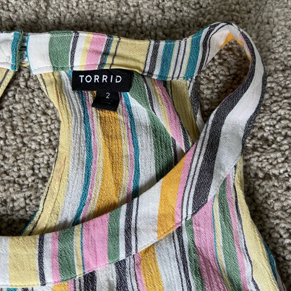 Torrid stripped tank top